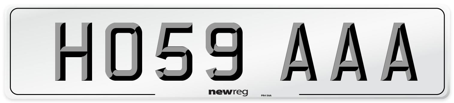 HO59 AAA Number Plate from New Reg
